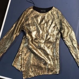 Metallic Gold Sweater